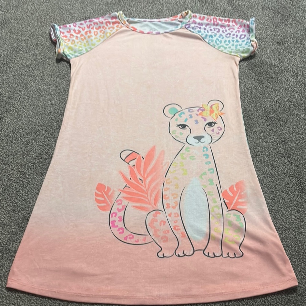 Wonder Nation Pink Leopard Kids Nightgown